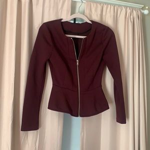 Burgundy Zip-up Jacket